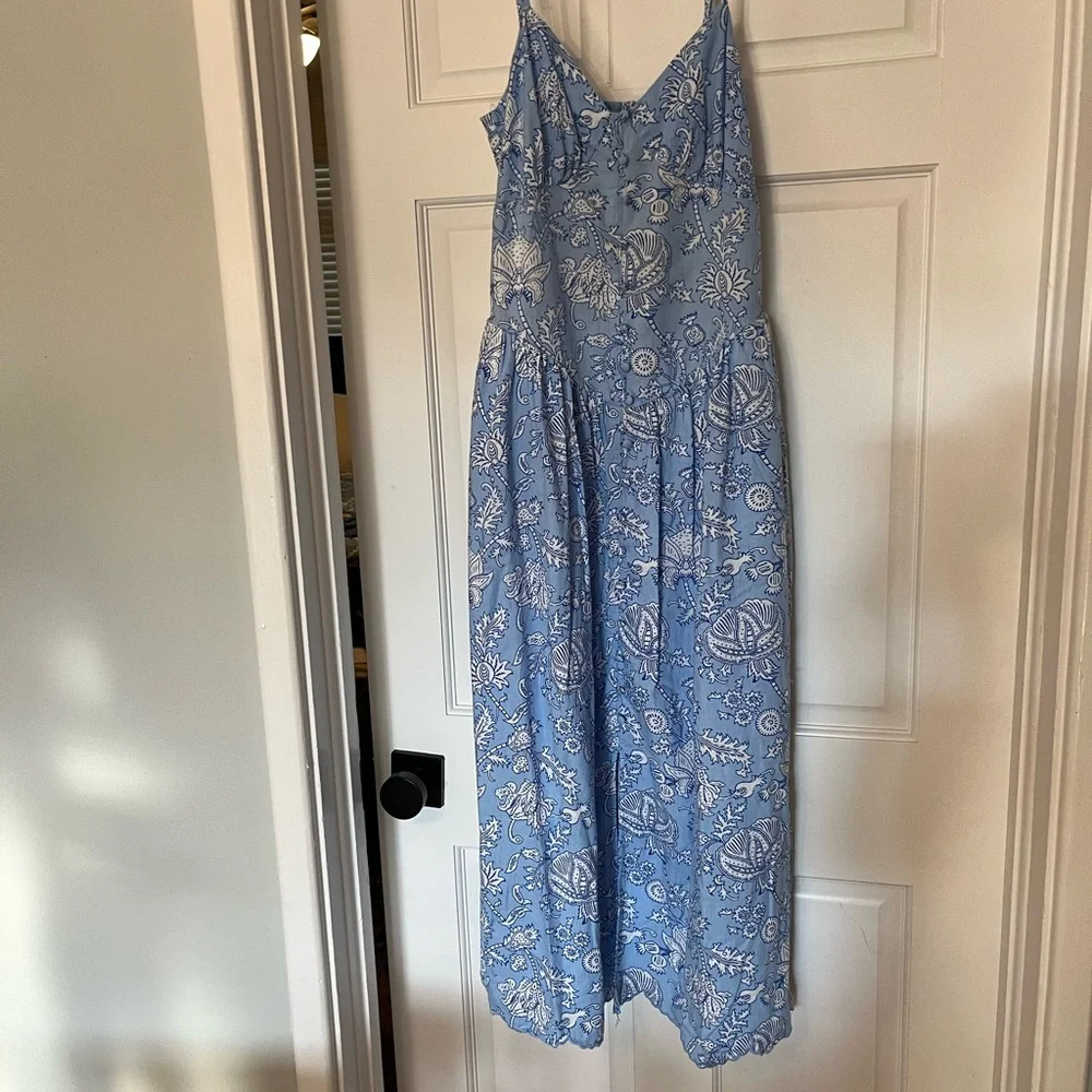 Roller Rabbit x Target Women’s Floral Vines Drop Waist Midi A-line Dress - Picture 2 of 5